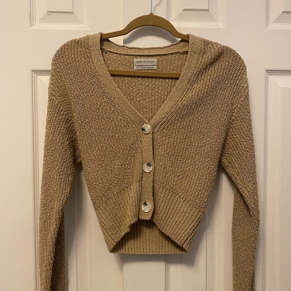 Urban outfitters cropped button down sweater